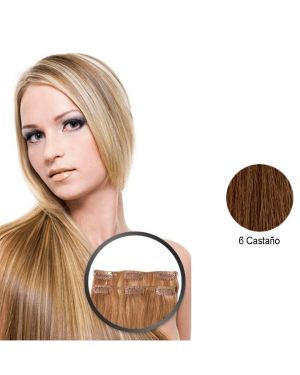 Extension Tejida Lisa Clip 100% Natural Nº 6