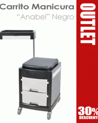 Carrito Manicura “Anabel” Negro/Blanco