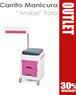 Carrito Manicura “Anabel” Blanco/Rosa